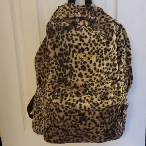 Jansport Fuzzy Leopard Print Backpack